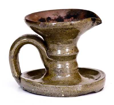 Salt-Glazed Stoneware Grease Lamp, TN origin, late 19th or early 20th century