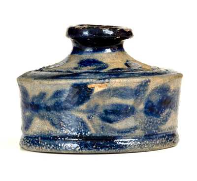 Exceptional Baltimore Stoneware Inkwell w/ Profuse Decoration