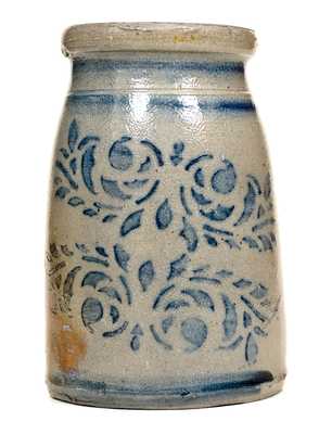 Southwestern PA Stoneware Jar w/ Stenciled Design