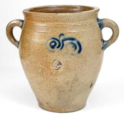 18th Century American Stoneware Jar, probably Abraham Mead, Greenwich, CT