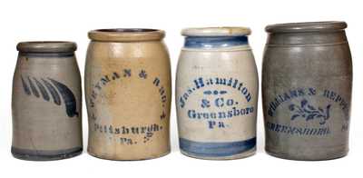 Lot of Four: Southwestern PA Stoneware Jars