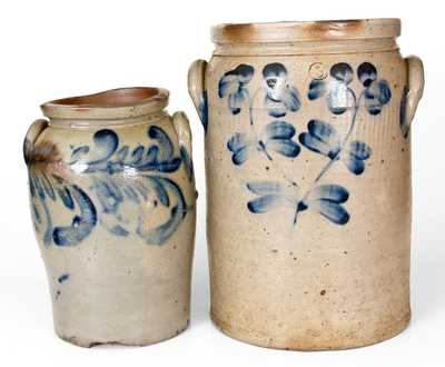 Lot of Two: 2 Gal. and 5 Gal. Baltimore, MD Stoneware Jars