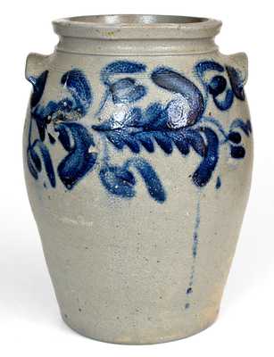 2 Gal. Baltimore Stoneware Jar with Floral Decoration, circa 1840