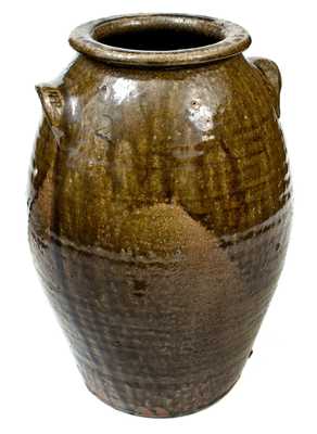 2 Gal. Nelson Bass, Lincoln County, NC Alkaline-Glazed Stoneware Jar