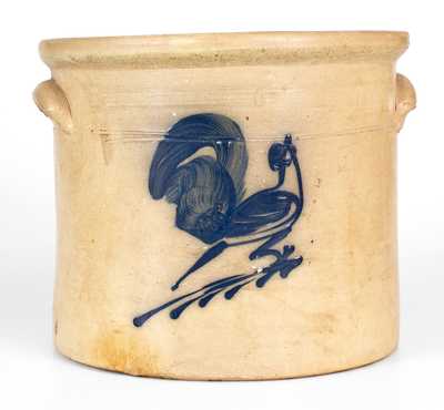 2 Gal. Rooster Crock attrib. White Family, Utica, New York