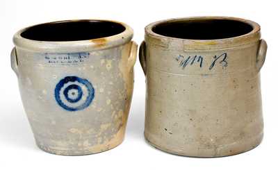 Lot of Two: New York Stoneware Crocks incl. H. M. WHITMAN / HAVANA, NY