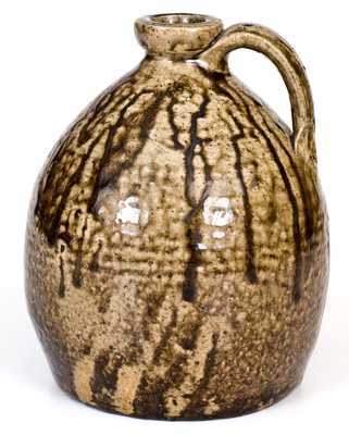 Squat Stoneware Jug with Drippy Alkaline Glaze, Crawford County, Georgia