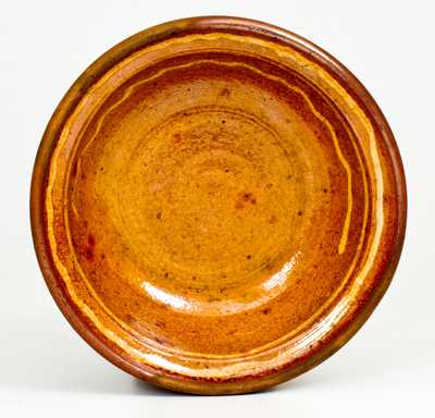 Pennsylvania Redware Bowl w/ Yellow Slip Decoration