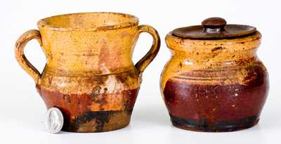 Lot of Two: Henry Schofield (Cecil County, MD) Redware Pieces