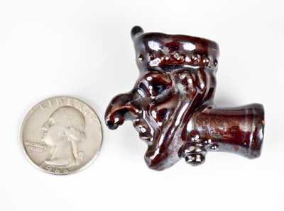 Unusual 19th Century Redware Pipe, Excavated in Lancaster County, PA