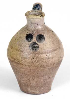 Extremely Rare Miniature Stoneware Jug, poss. Abraham Mead, Greenwich, CT, 18th century