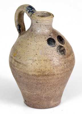 Extremely Rare Miniature Stoneware Jug, poss. Abraham Mead, Greenwich, CT, 18th century