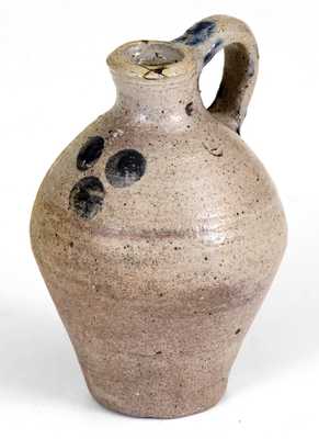 Extremely Rare Miniature Stoneware Jug, poss. Abraham Mead, Greenwich, CT, 18th century