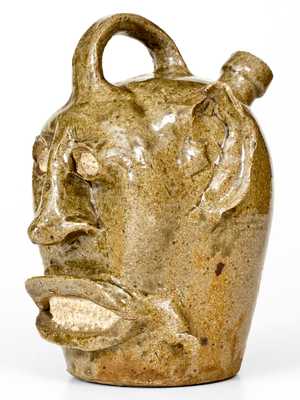 Exceedingly Rare Edgefield District, SC Stoneware Face Jug