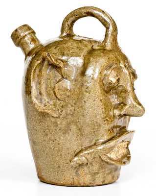 Exceedingly Rare Edgefield District, SC Stoneware Face Jug