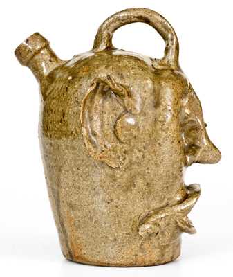 Exceedingly Rare Edgefield District, SC Stoneware Face Jug