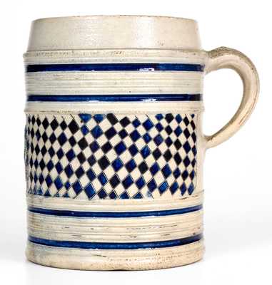 Large-Sized "GR" Stoneware Mug, Westerwald, Germany origin, 18th century
