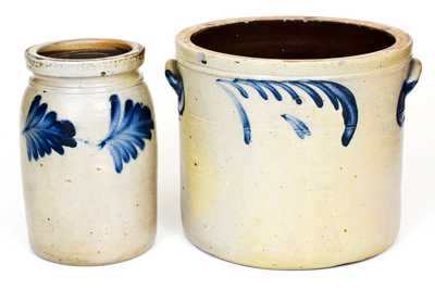 Two Richard C. Remmey, Philadelphia Stoneware Jars