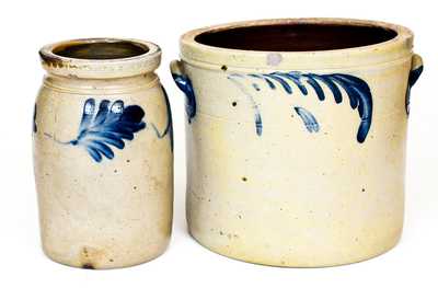 Two Richard C. Remmey, Philadelphia Stoneware Jars