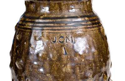 Rare JCM (attrib. Daniel Seagle, Vale, NC) Alkaline-Glazed Stoneware Jar