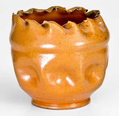 Fine George Ohr (Biloxi, MS) Crimped Rim Vase