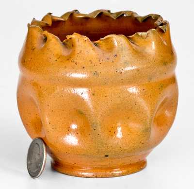 Fine George Ohr (Biloxi, MS) Crimped Rim Vase