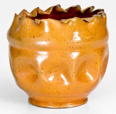 Fine George Ohr (Biloxi, MS) Crimped Rim Vase