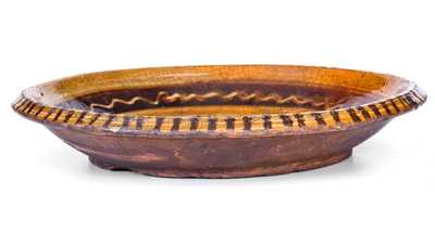 Slip-Decorated Redware Bowl, possibly NC origin, early to mid 19th century