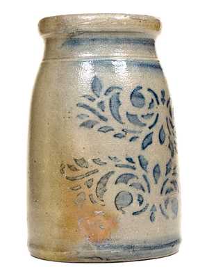 Southwestern PA Stoneware Jar w/ Stenciled Design