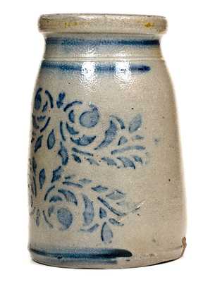 Southwestern PA Stoneware Jar w/ Stenciled Design