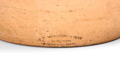 Rare F.T. WRIGHT / TAUNTON, MASS. Large-Sized Redware Bowl