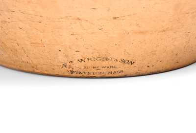 Rare F.T. WRIGHT / TAUNTON, MASS. Large-Sized Redware Bowl
