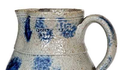 Exceptional JOHN BELL / WAYNESBORO Miniature Stoneware Pitcher