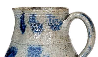 Exceptional JOHN BELL / WAYNESBORO Miniature Stoneware Pitcher