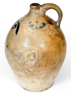 Very Fine C. CROLIUS Manhattan Incised Stoneware Jug