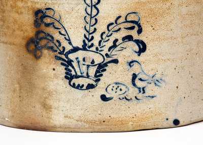 Rare SOMERSET POTTERS' WORKS "Easter Basket" Crock, Bird and Egg Decoration