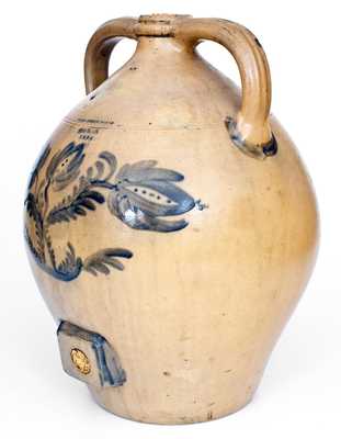 Monumental CHOLLAR & DARBY / HOMER 1836 Stoneware Water Cooler for Dr. Lewis Riggs