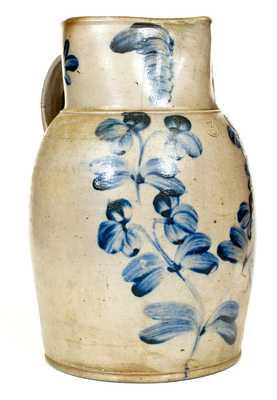3 Gal. Stoneware Pitcher with Floral Decoration, Baltimore, circa 1870