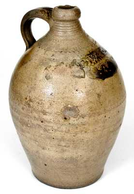 Rare 1/2 Gal. Thomas Warne & Joshua Letts, South Amboy, NJ Jug, early 19th century