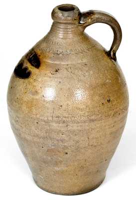 Rare 1/2 Gal. Thomas Warne & Joshua Letts, South Amboy, NJ Jug, early 19th century