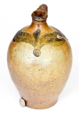 Fine 1/2 Gal. 18th Century Manhattan Stoneware Jar with Incised Decoration