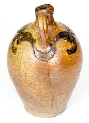 Fine 1/2 Gal. 18th Century Manhattan Stoneware Jar with Incised Decoration