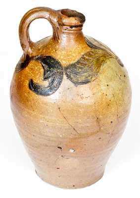 Fine 1/2 Gal. 18th Century Manhattan Stoneware Jar with Incised Decoration