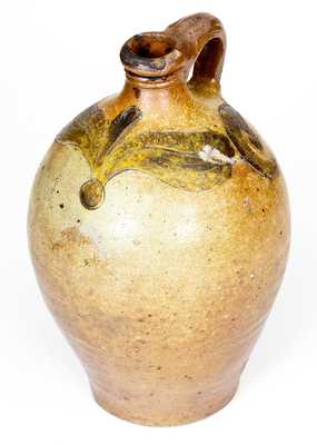 Fine 1/2 Gal. 18th Century Manhattan Stoneware Jar with Incised Decoration