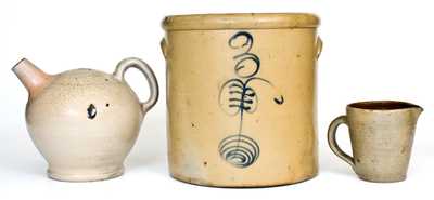 Lot of Three: Salt-Glazed Stoneware Vessels