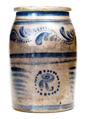 Two-Gallon Southwestern PA Stoneware Jar w/ Freehand Decoration