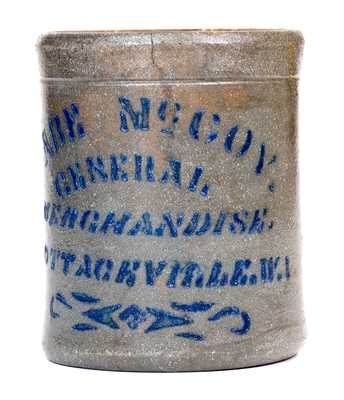 Rare COTTAGEVILLE, W. VA Stoneware Canning Jar (Western PA Origin)