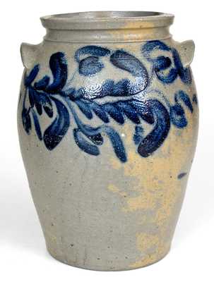 2 Gal. Baltimore Stoneware Jar with Floral Decoration, circa 1840