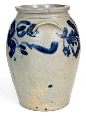 2 Gal. Baltimore Stoneware Jar with Floral Decoration, circa 1840