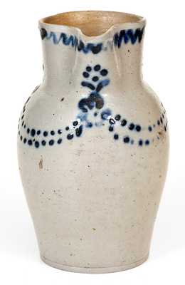 Very Fine One-Quart Stoneware Pitcher att. Morgan & Amoss, Baltimore, MD, circa 1820
